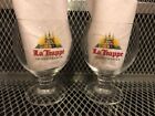 Le TRAPPE TRAPPISTENBIER ~ SET of 2 RARE 2010 ~ Beer Stemmed Tulip Glass J