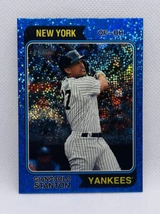 Giancarlo Stanton 2023 Topps Heritage Blue Sparkle Refractor Parallel Yankees - Picture 1 of 2