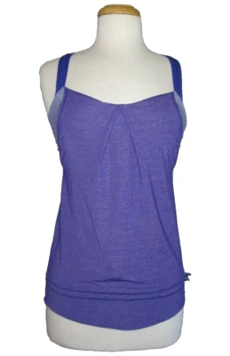 Sujetador sin mangas Lululemon púrpura jaspeado sin descanso magullado Berry Wee a rayas talla 4 Foto 1 de 4