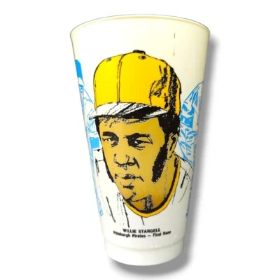 Vintage Slurpee Cup MLB Baseball Amoco 70's Pittsburgh Pirates Willie Stargell  - Image 1 of 4