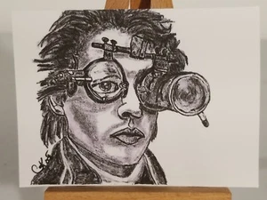 Limited Print ACEO Sketch Card Cindy K - Sleepy Hollow - Ichabod - Johnny Depp - Picture 1 of 3