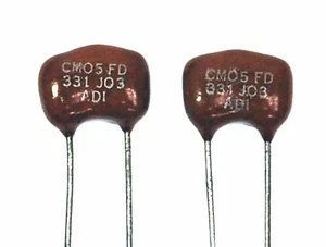 10pc MICA Capacitor 330pF 500V J ±5% Radial Lead ADI USA # Tube Amplifier Radio - Picture 1 of 2