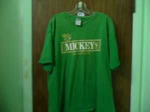 GREEN DELTA BRAND SIZE XL T SHIRT WITH MICKEYS MATL LIQUOR - Picture 1 of 3