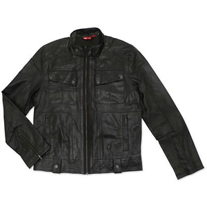 Puma Ducati Men Genuine Leather Jacket Black Biker New Motorcycle Cult S-XL - Picture 1 of 6