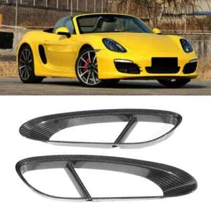 Dry Carbon Fiber Side Intake Air Vents Trim For Porsche 981 Cayman Boxster 13-16 - Picture 1 of 6