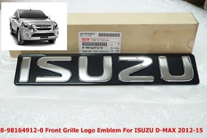 8-98164912-0 CHROME FRONT GRILLE LOGO EMBLEM FOR ISUZU D-MAX SUV 2012-15 - Picture 1 of 5