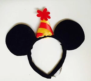 Disney Mickey Mouse Birthday Hat Ears Halloween Costume Headband Party Plush NEW - Picture 1 of 1