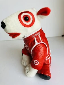 Target Bullseye Plush Dog Mascot Red Racing Race Car Outfit Rare Version Stuffed - Picture 1 of 10