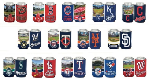 MLB Assorted Teams Wincraft 12 oz. Insulated "Stadium" Can Cooler NEW! Cover