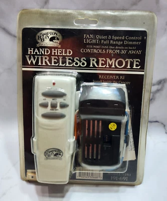 Hampton Bay Wireless Remote 191-691 Transmitter Receiver Ceiling Fan 30' Range - Image 1 of 4