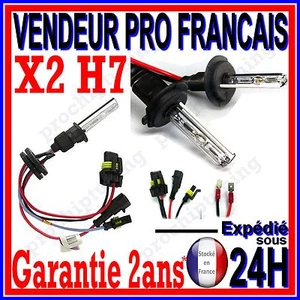 2 AMPOULE AU XENON H7 6000k 35W 55W POUR KIT HID 12V LAMPE FEU PHARE DE RECHANGE - Foto 1 di 3