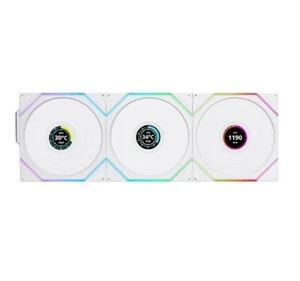 LIAN LI UNI FAN TL Wireless LCD 120 Reverse Triple Pack WHITE "EXPRESS SHIP" - Picture 1 of 2