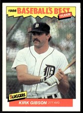 1986 Fleer Baseball's Best Sluggers vs. Pitchers Kirk Gibson Detroit Tigers #10