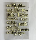 Set Of New Clear Stamps - Baby Sentiments