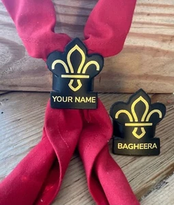 Personalised Leather Scout Woggle - Add Your Own Name - UK Scout Association. - Picture 1 of 1