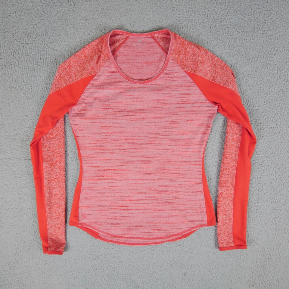 Athleta Shirt Womens Small Orange Scoop Neck Long Sleeve Pullover Activewear Top - Image 1 of 4
