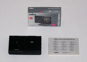 Braun Voice memo AB 314 vm Type 3867 Wecker, Alarm Clock, Uhr, Reisewecker + OVP - Bild 1 von 3