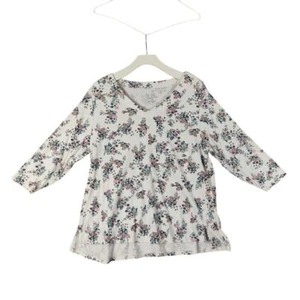 Blusa Pullover J.Jill Pima Manga 3/4 Cuello en V Mujer XL Rosa Azul Blanco - Imagen 1 de 8