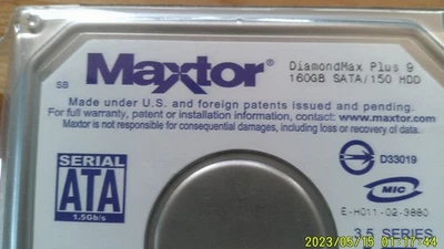 Maxtor DiamondMax Plus 9 YAR51HW0 160 GB Sata I- 3.5'' -160 HDD returbished - Image 1 of 3