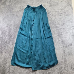 Etam Skirts Womens XS Teal Pleated High Elastic Waist Stretch Casual Modern Fit - Picture 1 of 9