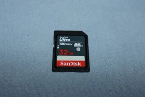 SanDisk Ultra 32 GB SDHC SDXC SD Class 10 100MB/s 32GB Memory Card - Excellent - Picture 1 of 2