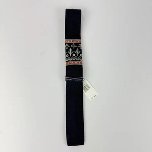 NWT Tommy Hilfiger Skinny Square End Tie Nordic Tradition Christmas Navy Red - Picture 1 of 7