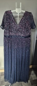 NEW Navy Blue Floor Length Dress Size 22 - Picture 1 of 5