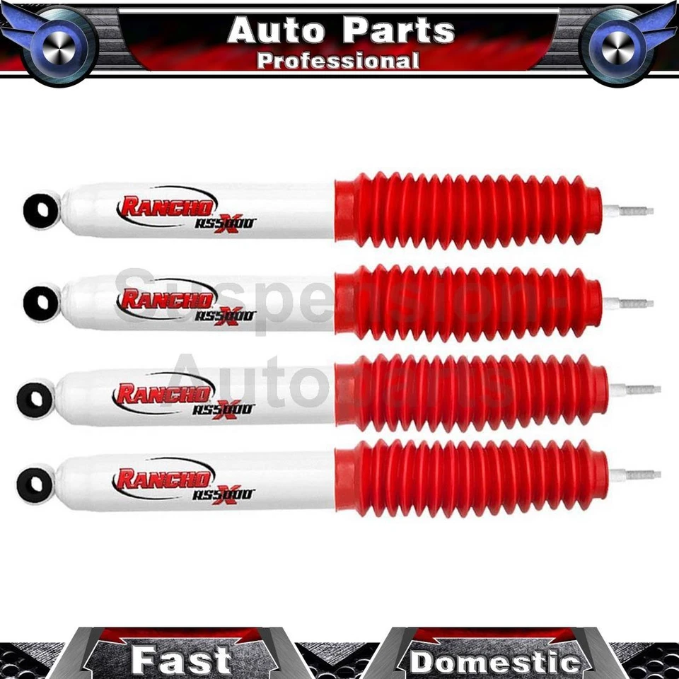 Se adapta a Ford E-100 Econoline 1975 1976 1977 1978 4X Rancho Amortiguadores delanteros traseros puntales Foto 1 de 3