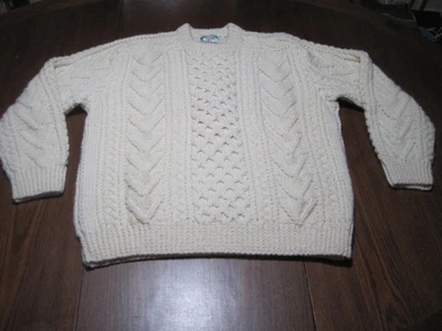Gaeltarra Handknit 100% Pure Wool Ireland Fisherman Sweater Cable Knit Size XL - Image 1 of 4