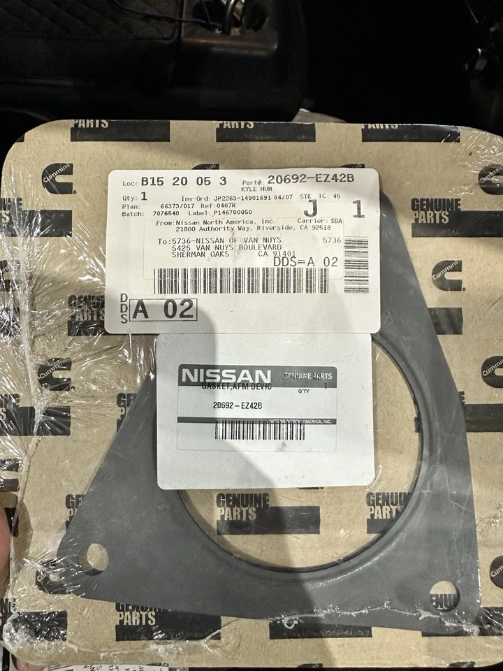 Genuine Nissan Converter Gasket 20692-EZ42B - Image 1 of 1