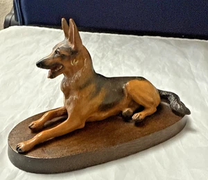 HELMUT DILLER ~ Anri Hand Carved Wooden Dog Figurine ~ German Shepherd - Picture 1 of 11
