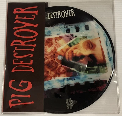 Pig Destroyer - S/T 7" Picture Disc EP 2000 Reptilian Records – REP 048 VG+/VG+ - Image 1 of 4