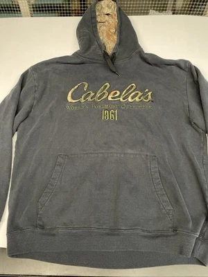 Cabelas Camouflage Hoodie 1961 Embroidered Mens Size XL Tall Blue Camo - Image 1 of 4