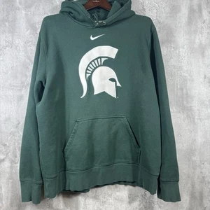 Nike Michigan State Spartans Sweater Mens XXL Center Swoosh Hoodie Pullover - Picture 1 of 10