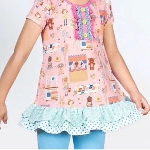 Matilda Jane Make Believe Puppenspiel Top rosa Rüschen skurril Mädchen Größe 4 - Bild 1 von 5