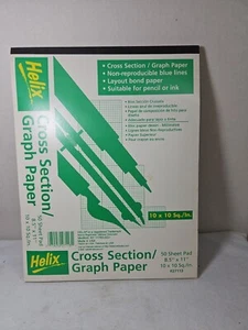 Helix 8.5" x 11" 10 x 10Cross Section Graph Bond Paper 50 sheet pad #27113 - Picture 1 of 4