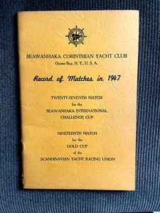 1947 Seawanhaka Corinthian Yacht Club SCYC Intl Challenge Cup Record of Matches - Picture 1 of 12