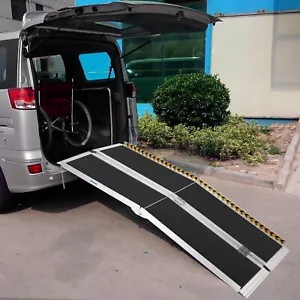 5' Folding Aluminum Wheelchair Ramp Portable Mobility Scooter Non-Slip 600LB - Picture 1 of 4