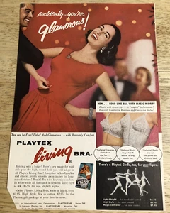 1955 PLAYTEX LIVING BH / JEANNE CRAIN Lustre Creme Shampoo Vintage Magazin Anzeige - Bild 1 von 5