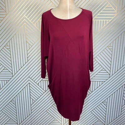 Michael Stars Dolman Sleeve Pocket Mini Dress Maroon Red Casual Size M - Image 1 of 4