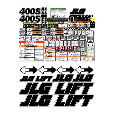 JLG 400S Boom Lift Decal Kit - SN Prior to 0300096000 7 YEAR VINYL! - Image 1 of 4