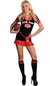 ADULTO MUJER SEXY REJILLA HIERRO FÚTBOL UNIFORME DEPORTIVO DISFRAZ DISFRAZ - Imagen 1 de 2