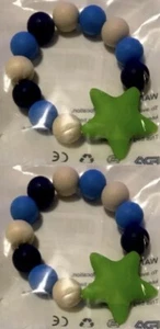 Lot Of 2, Silicone Baby Teether, BPA Free, NEW - Picture 1 of 2