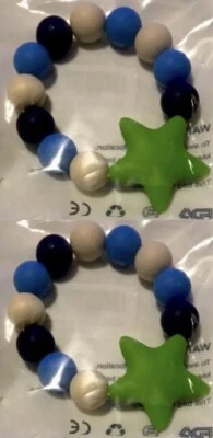 Lot Of 2, Silicone Baby Teether, BPA Free, NEW - Image 1 of 2