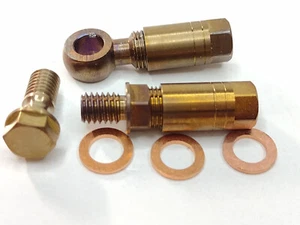 Rose Gold Stainless Fittings For Hope Lever & Caliper Tech 3/4 EVO E4 V4 X2 - Picture 1 of 4