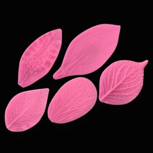 Silicone Silicon Assorted Leaf Set Mould Cake Fondant Sugarcraft DIY Clay Resin - Picture 1 of 2