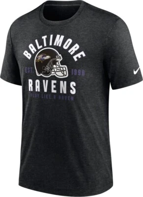 Baltimore Ravens Mens Nike Blitz Stacked TRI-BLEND S/S T-Shirt - XL & Lrg - NWT - Image 1 of 3