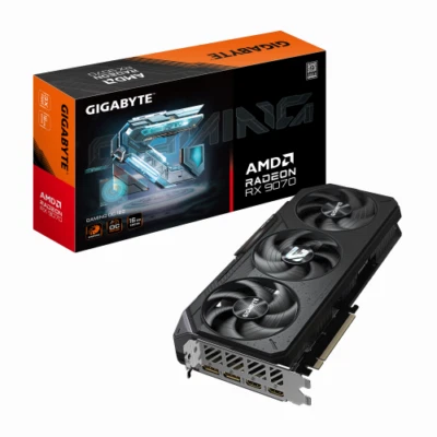 Graphics Card Gigabyte RADEON RX9070 GAMING OC 16GB PCIE 5.0 GDDR6 HDMI 750W - Image 1 of 4