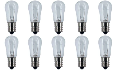 CEC INDUSTRIES Box of 10 Bulbs 6 Watt 30 Volt Screw Base E12 Clear 6S6/30V