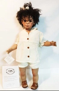 NUEVO 24 in MUÑECA DE PORCELANA NEGRA AFROAMERICANA TANISHA KAYE EDICIÓN CERRADA - Imagen 1 de 8